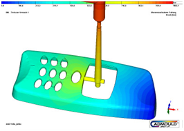 cadmould pro, rapport viscosité pression, injection